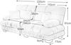 Flieks 2-Sitzer Sofa, Cloud Doppelsofa aus Chenille mit 2 Lenden- & 2 Dekokissen, Hellbraun Bild 4