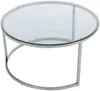 Vente-unique - MAEVANE Couchtisch MetallGlas TransparentSilberfarben - B 60 cm80 cm x H 38 cm42 cm x L 60 cm80 cm Bild 4
