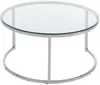 Vente-unique - MAEVANE Couchtisch MetallGlas TransparentSilberfarben - B 60 cm80 cm x H 38 cm42 cm x L 60 cm80 cm Bild 2