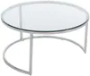 Vente-unique - MAEVANE Couchtisch MetallGlas TransparentSilberfarben - B 60 cm80 cm x H 38 cm42 cm x L 60 cm80 cm Bild 3