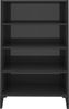 vidaXL Sideboard Hochglanz-Grau 57 x 35 x 90 cm Spanplatte [806138] Bild 4