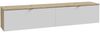 Lowboard >LIBERTAD< Hängeboard, Weiss / Artisan Eiche Dekor - 178,8x37,5x34,8cm (BxHxT) Bild 3