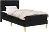 vidaXL Bettgestell mit Matratze mit Kopfteil Schwarz 90 x 200 cm Stoff 3415090 Bild 2