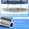 HomeMiYN Gartentrampolin Garten Trampolin mit Sicherheitsnetz – Outdoor Kinder Trampolin, Schutzrand schwarz,mit sicherheisnetz Bild 4