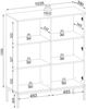 Selsey 'Tosena' Vitrine 2-türig mit LED, schwarz / Wotan Eiche, ca. 126 x 104 x 39 cm Bild 5