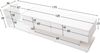 TV-Schrank 170 x 38 x 36 cm aus Spanplatte, Weiß Hochglanz, mit 2 Schubladen & LED Bild 3