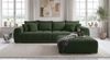 Big-Sofa XXL 306 cm Federkernpolsterung Lounge Couch mit Bezug Cordstoff in Grün Bild 2