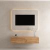 Planetmöbel TV Board 140 cm Gold Eiche, TV Schrank mit 2 Klappen als Stauraum, Lowboard hängend oder stehend, Sideboard Wohnzimmer Bild 3