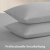 Kissenbezug 40x80 2er Set Grau Mikrofaser Reißverschluss Polsterbezug Bild 3