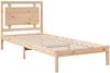 vidaXL Massivholzbett Extra Lang ohne Matratze 100x220 cm 3309199 Bild 3