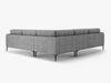 Micadoni Ecksofa Bemy 5-Sitzer Strukturierter Stoff Grau Bild 3
