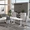 bümö Space Aktenschrank Holz, Mehrzweckschrank 81 cm breit in Weiß - Regal mit Türen & 1 Schublade, Schrank hoch für Akten & Büro als Möbel für Arbeitszimmer, Büroschrank, Ordnerschrank, SPCAS4OH1S-84 Bild 5