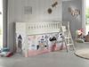 Vipack 'Scott' 'Princess Sophie' Spielbett, mit Rolllattenrost, Leiter und Textilset, Weiß lackiert, 90x200 cm Bild 2