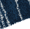 Teppich blau weiß 80 x 150 cm Streifenmuster Shaggy TASHIR Bild 4