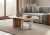 Couchtisch Sheesham 2er-Set natur sandgestrahlt lackiert / Marmor weiß ORGANIC COLLECTION #33 Bild 3