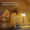 POPOLIC LED Nachttischlampe Drei Farben LED Kristall Schreibtischlampe, Touch gesteuert, weiches und nicht irritierendes Licht, 3-Wege dimmbare Nachttischlampe, Dekorative LED Lampe für Schlafzimmer,Wohnzimmer Bild 3