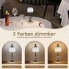 POPOLIC LED Nachttischlampe Drei Farben LED Kristall Schreibtischlampe, Touch gesteuert, weiches und nicht irritierendes Licht, 3-Wege dimmbare Nachttischlampe, Dekorative LED Lampe für Schlafzimmer,Wohnzimmer Bild 2