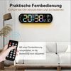 Luckice Wanduhr Digital-Wanduhr mit Fernbedienung, Timer & RGB-Nachtlicht (Automatische Helligkeitsanpassung, Dual-Alarm, moderne Wanduhr) Bild 2