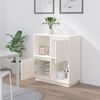 Sideboard, Kommode Weiß 74x35x80 cm Massivholz Kiefer j3374p Bild 3