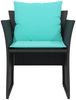 vidaXL Gartenstuhl mit Fußhocker Schwarz Poly Rattan 368624 Bild 5