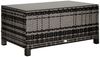 Outsunny Gartentisch Garten Beistelltisch Polyrattan (Balkontisch, 1-St, Couchtisch), Grau 85 x 50 x 39 cm Bild 2