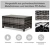 Outsunny Gartentisch Garten Beistelltisch Polyrattan (Balkontisch, 1-St, Couchtisch), Grau 85 x 50 x 39 cm Bild 4