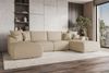 99rooms Wohnlandschaft Gusto, Sofa, U-Form, mit Schlaffunktion, mit abnehmbaren Kissen, Bezug - Strukturstoff NEVE Bild 1