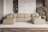 99rooms Wohnlandschaft Gusto, Sofa, U-Form, mit Schlaffunktion, mit abnehmbaren Kissen, Bezug - Strukturstoff NEVE Bild 2