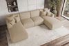 99rooms Wohnlandschaft Gusto, Sofa, U-Form, mit Schlaffunktion, mit abnehmbaren Kissen, Bezug - Strukturstoff NEVE Bild 3