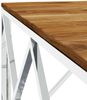 vidaXL Couchtisch Silbern Edelstahl und Massivholz Akazie 349975 Bild 5
