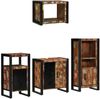 vidaXL Badezimmermöbel-Set mit Regal 4 pcs Massives upgecyceltes Holz 3305659 Bild 2