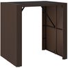 vidaXL Bartisch mit Glasplatte Braun 105x80x110 cm Poly Rattan 362593 Bild 2