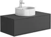 Vente-unique - TEANA Waschbeckenmöbel Holz, Platte Grau - B 47 cm x H 32 cm x L 94 cm Bild 3
