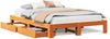 vidaXL Massivholzbett ohne Matratze Wachsbraun 150x200 cm Kiefernholz 3308998 Bild 2