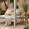 HOME DELUXE Sonnenliege mit Abdeckung LYON - 208 x 188 cm Weiß Bild 5