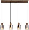 GLOBO LIGHTING Pendelleuchte GLOBO Lighting Hängeleuchte UNDERWOOD LBH 105x12x120 cm braun Bild 3