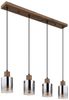 GLOBO LIGHTING Pendelleuchte GLOBO Lighting Hängeleuchte UNDERWOOD LBH 105x12x120 cm braun Bild 2