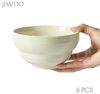 JIWOO Müslischale 6er Ø11,8cm, Dessertschale Eisschale Suppenschale Snackschale Schale, Keramik, (Schaleset, 6-tlg), Porzellan Hochwertiges Schalen Weiß Mikrowellenofen Spülmaschine Bild 4