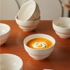 JIWOO Müslischale 6er Ø11,8cm, Dessertschale Eisschale Suppenschale Snackschale Schale, Keramik, (Schaleset, 6-tlg), Porzellan Hochwertiges Schalen Weiß Mikrowellenofen Spülmaschine Bild 3