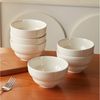JIWOO Müslischale 6er Ø11,8cm, Dessertschale Eisschale Suppenschale Snackschale Schale, Keramik, (Schaleset, 6-tlg), Porzellan Hochwertiges Schalen Weiß Mikrowellenofen Spülmaschine Bild 2