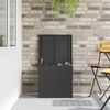vidaXL Gartenlagerkissenbox Stahl 55 x 50,5 x 50 cm 117 L Schwarz 874574 Bild 4
