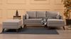 Eckschlafsofa, 'Bella', 85 x 140 x 205, Creme Bild 1