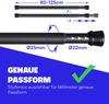 Verstellbare Vorhangstange - Spannstange zum Klemmen Schwarz Ø22/25 mm 80-125 cm Bild 2