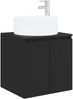 vidaXL Wandmontierte Waschbecken-Vanität Schwarz 49,5 x 44,5 x 65,5 cm 890463 Bild 2