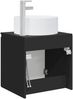 vidaXL Wandmontierte Waschbecken-Vanität Schwarz 49,5 x 44,5 x 65,5 cm 890463 Bild 5