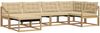vidaXL Outdoor-Sofagarnitur mit Kissen 6 pcs Weiß und Beige 3388863 Bild 2