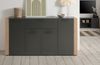 Sideboard Kampen in grau und Eiche 162 x 85 cm Bild 5