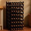 BURI Weinregal stapelbar Kunststoff für Flaschen | stabiles Flaschenregal in Gastronomie-Qualität | Getränkeregal Wein Regal erweiterbar, Schwarz Bild 4
