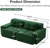 Modulares Sofa aus Cord mit Tiefsitz, grün Bild 4