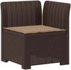 vidaXL 5-Sitzer Gartensofa mit Kissen Rattan-Look PP Braun 3444076 Bild 4